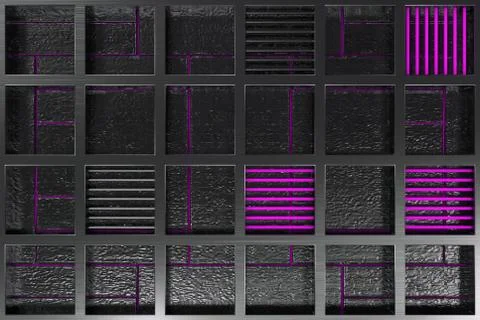 Futuristic technological or industrial background made from brushed metal g.. Ilustración de archivo