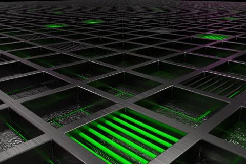 Futuristic technological or industrial background made from brushed metal g.. Ilustración de archivo