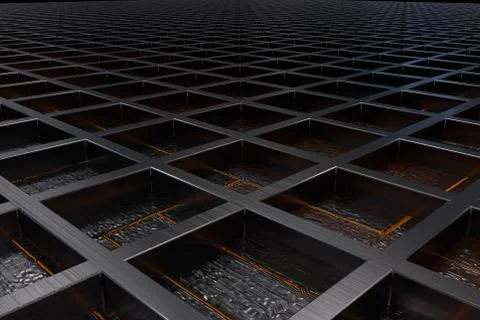 Futuristic technological or industrial background made from brushed metal g.. Ilustración de archivo