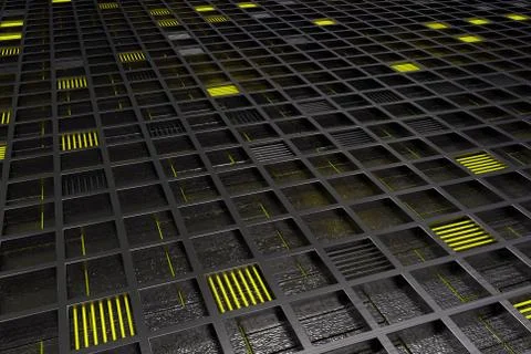 Futuristic technological or industrial background made from brushed metal g.. Ilustración de archivo