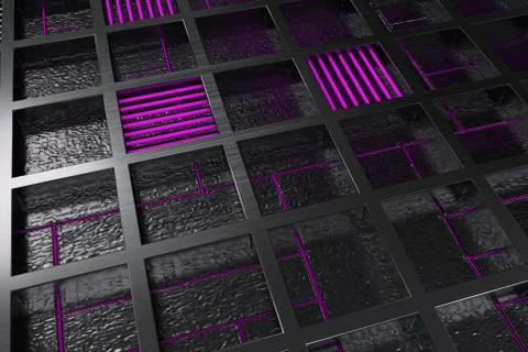 Futuristic technological or industrial background made from brushed metal g.. Ilustración de archivo