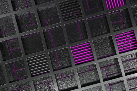 Futuristic technological or industrial background made from brushed metal g.. Ilustración de archivo