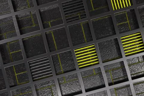 Futuristic technological or industrial background made from brushed metal g.. Ilustración de archivo