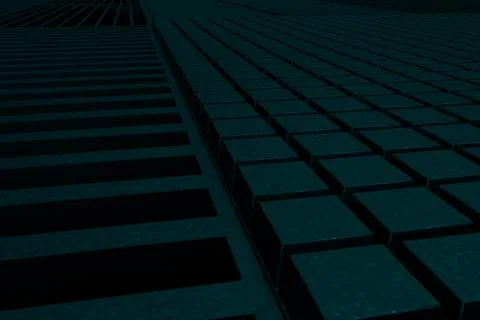 Futuristic technological or industrial background made from metal grates an.. Illustrazione stock