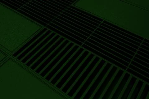Futuristic technological or industrial background made from metal grates an.. Ilustración de archivo