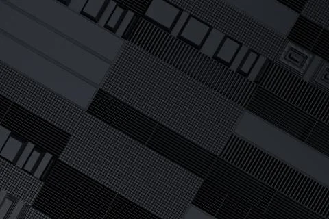 Futuristic technological or industrial background made from metal grates an.. Ilustración de archivo