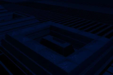 Futuristic technological or industrial background made from metal grates an.. Ilustración de archivo