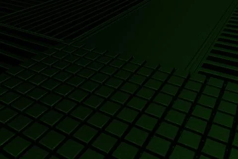 Futuristic technological or industrial background made from metal grates an.. Ilustración de archivo