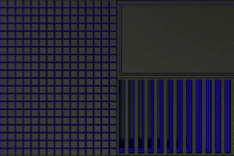 Futuristic technological or industrial background made from metal grates wi.. Ilustración de archivo