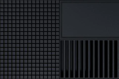 Futuristic technological or industrial background made from metal grates an.. Stock Illustration