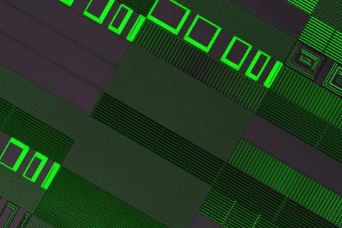 Futuristic technological or industrial background made from metal grates wi.. Ilustración de archivo