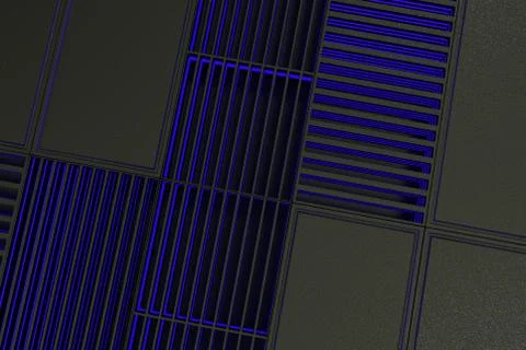 Futuristic technological or industrial background made from metal grates wi.. Ilustración de archivo