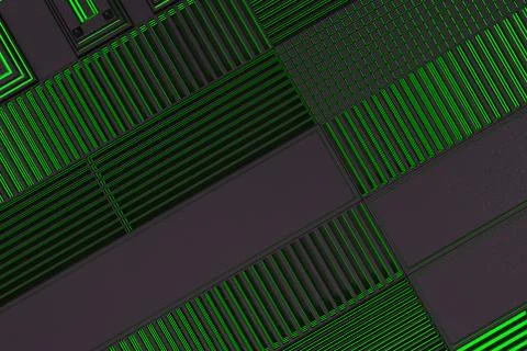 Futuristic technological or industrial background made from metal grates wi.. Ilustración de archivo