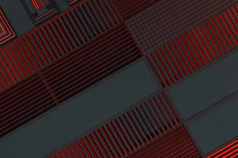 Futuristic technological or industrial background made from metal grates wi.. Ilustración de archivo