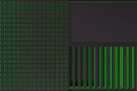 Futuristic technological or industrial background made from metal grates wi.. Ilustración de archivo