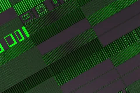 Futuristic technological or industrial background made from metal grates wi.. Ilustración de archivo