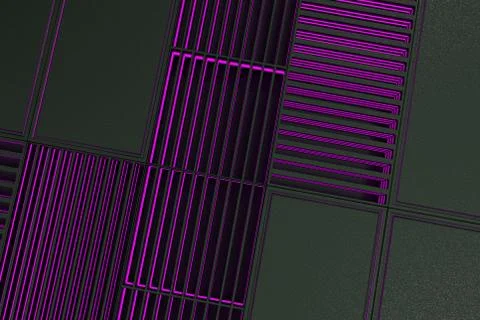 Futuristic technological or industrial background made from metal grates wi.. Ilustración de archivo
