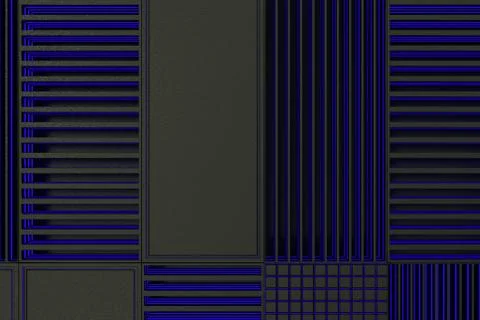 Futuristic technological or industrial background made from metal grates wi.. Ilustración de archivo