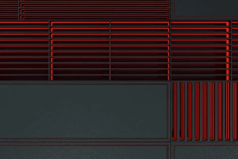 Futuristic technological or industrial background made from metal grates wi.. Ilustración de archivo