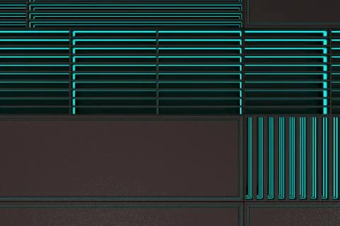 Futuristic technological or industrial background made from metal grates wi.. Stock Illustration
