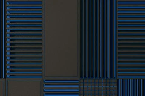 Futuristic technological or industrial background made from metal grates wi.. Ilustración de archivo