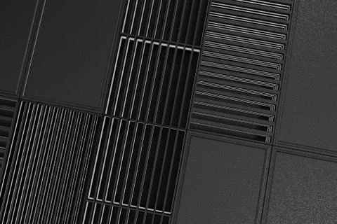 Futuristic technological or industrial background made from metal grates wi.. Ilustración de archivo