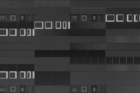 Futuristic technological or industrial background made from metal grates wi.. Ilustración de archivo