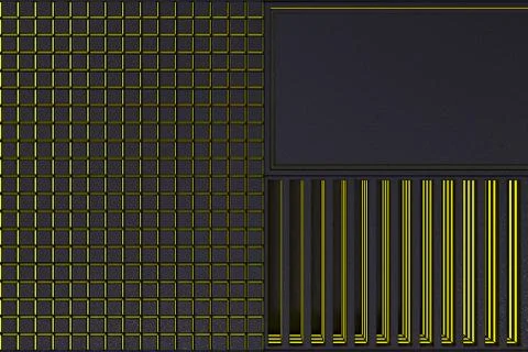 Futuristic technological or industrial background made from metal grates wi.. Ilustración de archivo