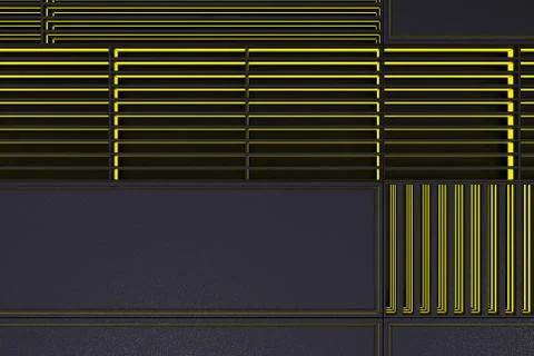 Futuristic technological or industrial background made from metal grates wi.. Ilustración de archivo