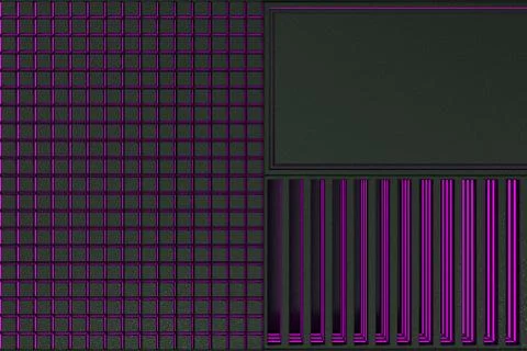 Futuristic technological or industrial background made from metal grates wi.. Ilustración de archivo