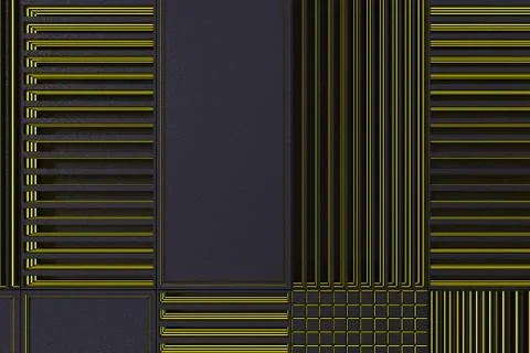 Futuristic technological or industrial background made from metal grates wi.. Ilustración de archivo