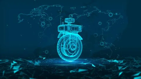 Futuristic Technological World with Digital Robotics Innovation Concept Stock Illustration