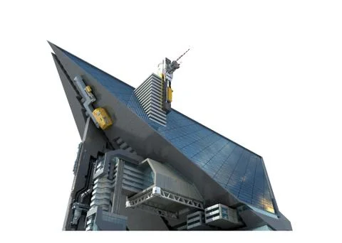 Futuristic Technologist Architecture Stock Illustration