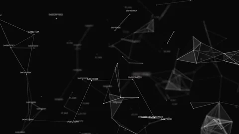 Futuristic technology abstract background. Beautiful plexus with numbers. Loop Stock Footage 78775668