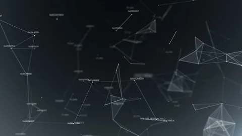 Futuristic technology abstract background. Beautiful plexus with numbers. Loop 스톡 동영상 78836547