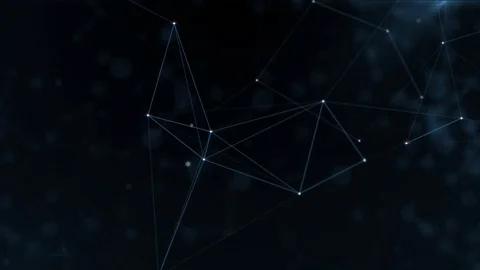 Futuristic technology abstract background. Beautiful blue plexus . Loop Video stock 81062266