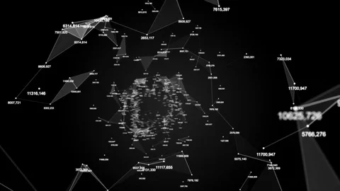 Futuristic technology abstract background. Beautiful plexus with numbers. Stock Footage 82517598