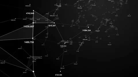 Futuristic technology abstract background. Beautiful plexus with numbers. Stock Footage 82518122