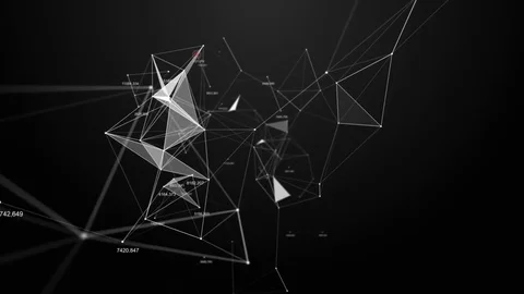 Futuristic technology abstract background. Beautiful plexus with numbers. Stock Footage 82552619