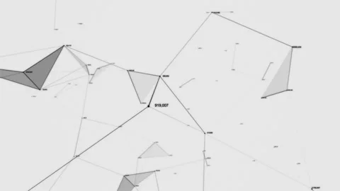 Futuristic technology abstract background. Beautiful plexus with numbers. Loop Stock Footage 86926052