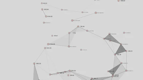 Futuristic technology abstract background. Beautiful plexus with numbers. Stock Footage 87243284