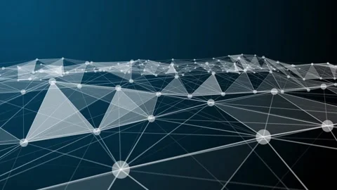 Futuristic technology abstract background. Beautiful plexus with numbers. Loop Stock Footage 96741569