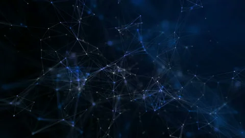 Futuristic technology abstract background. Beautiful blue plexus . Stock Footage
