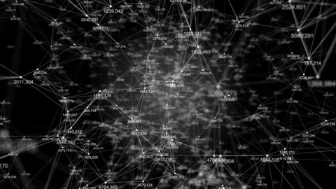 Futuristic technology abstract background. Beautiful plexus with numbers. Stock Footage 105955694