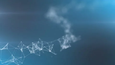 Futuristic technology abstract background. Beautiful blue plexus . Loop Video stock 113179609