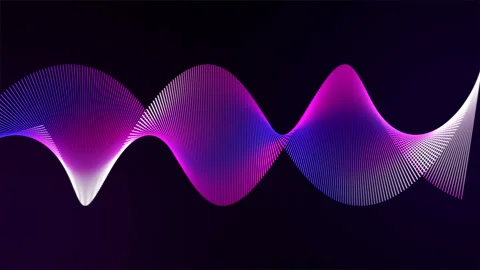 Futuristic Technology abstract background looped animation. Waving grid Stock Footage 142146504