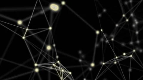 Futuristic technology abstract background. Plexus and particles stylish fantasy Stock Footage 65399239