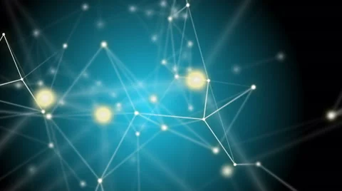 Futuristic technology abstract background. Plexus and particles stylish fantasy Video stock 65399386