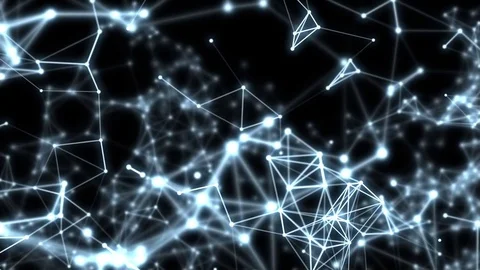 Futuristic technology abstract background. Plexus style Stock Footage 78564637