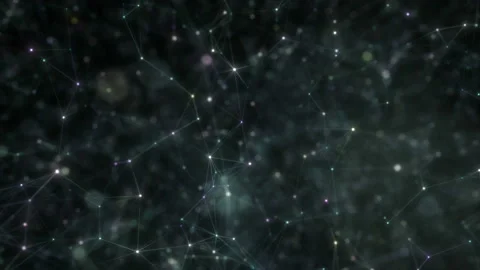 Futuristic technology abstract background. Plexus and particles stylish fantasy Stock Footage 114257329